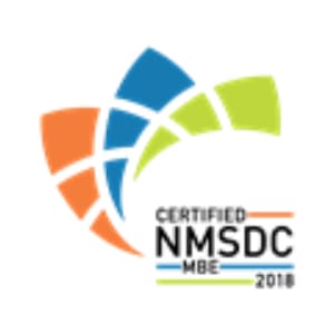 A logo of the certified nmsdc mbe 2 0 1 8